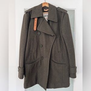 Winter men wool coat vintage look Superdry XL